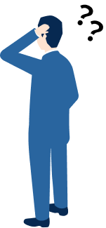 困っている男性のイラスト画像